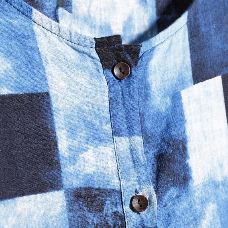 Women Spring Casual Print Cardigan Loose Half Sleeve Dress