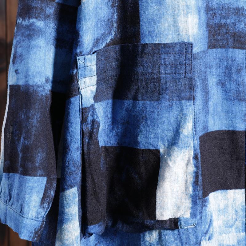 Women Spring Casual Print Cardigan Loose Half Sleeve Dress