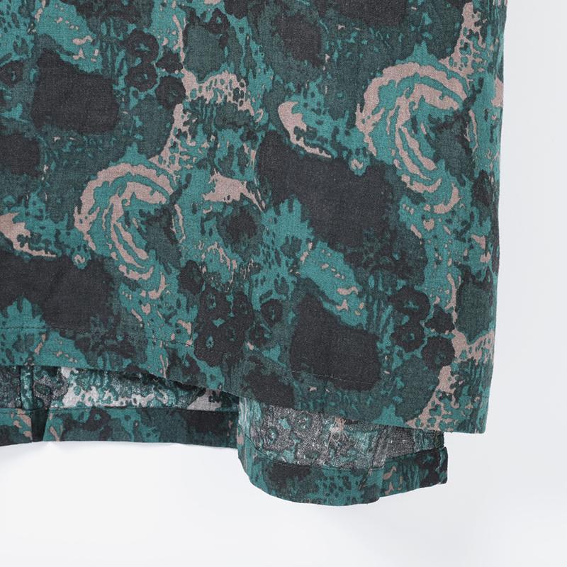 Women Spring Casual Print Half Sleeve Pullover Loose Dress