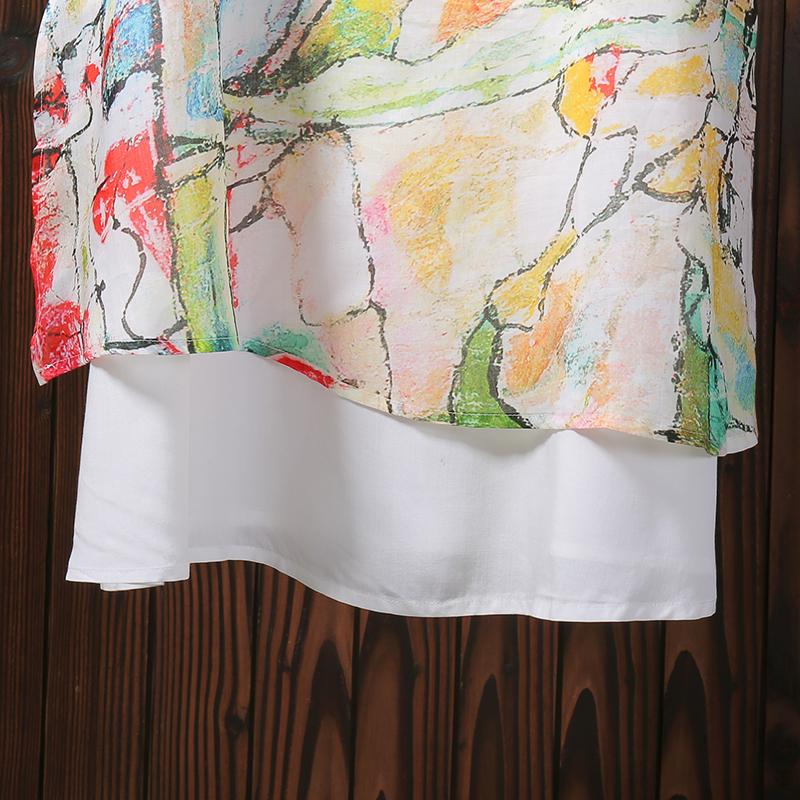 Women Spring Casual Print Long Sleeve Pullover Loose Maxi Dress