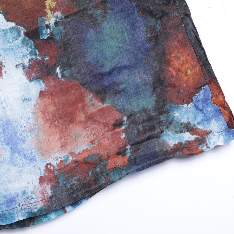 Women Spring Casual Print Wide Leg Pants