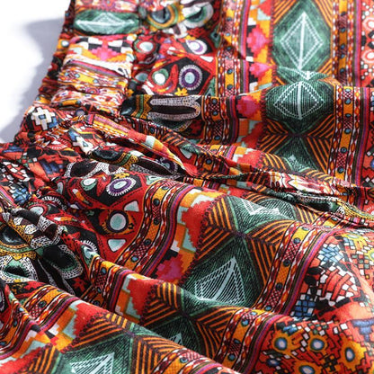 Women Spring Casual Print Wide Leg Pants