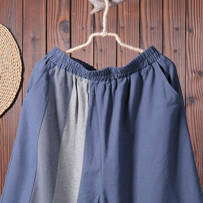 Women Spring Casual Solid Ankle Length Wide Leg Pants