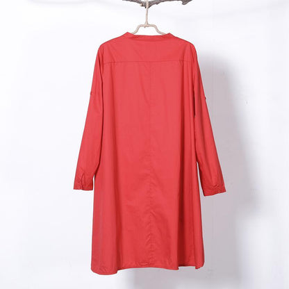 Women Spring Casual Solid Cardigan Long Sleeve Shirt