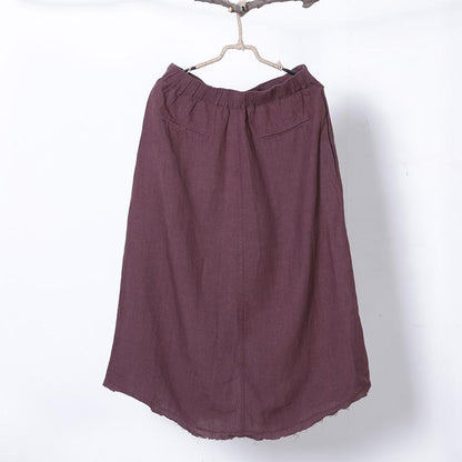 Women Spring Casual Solid Culottes Calf Length Pants