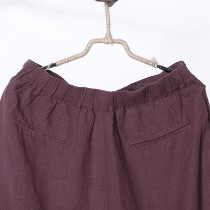 Women Spring Casual Solid Culottes Calf Length Pants