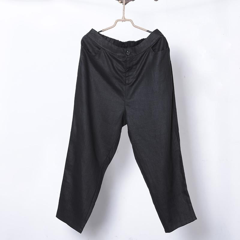 Women Spring Casual Solid Harem Pants Ankle Length Pants