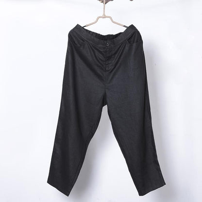 Women Spring Casual Solid Harem Pants Ankle Length Pants