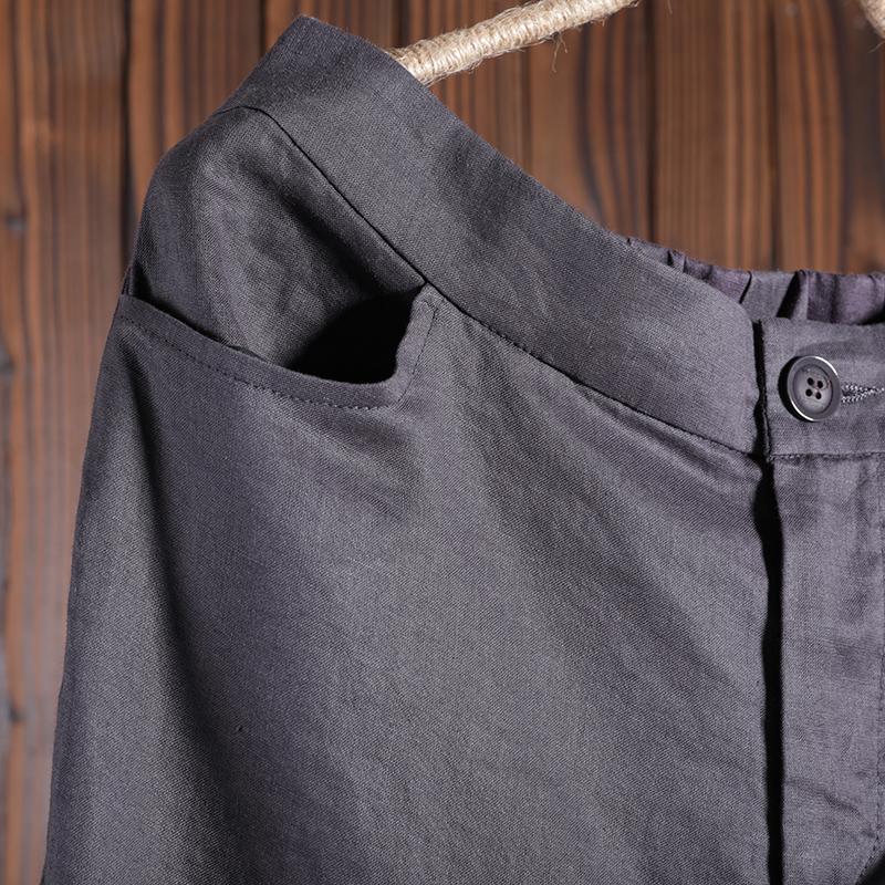 Women Spring Casual Solid Harem Pants Ankle Length Pants