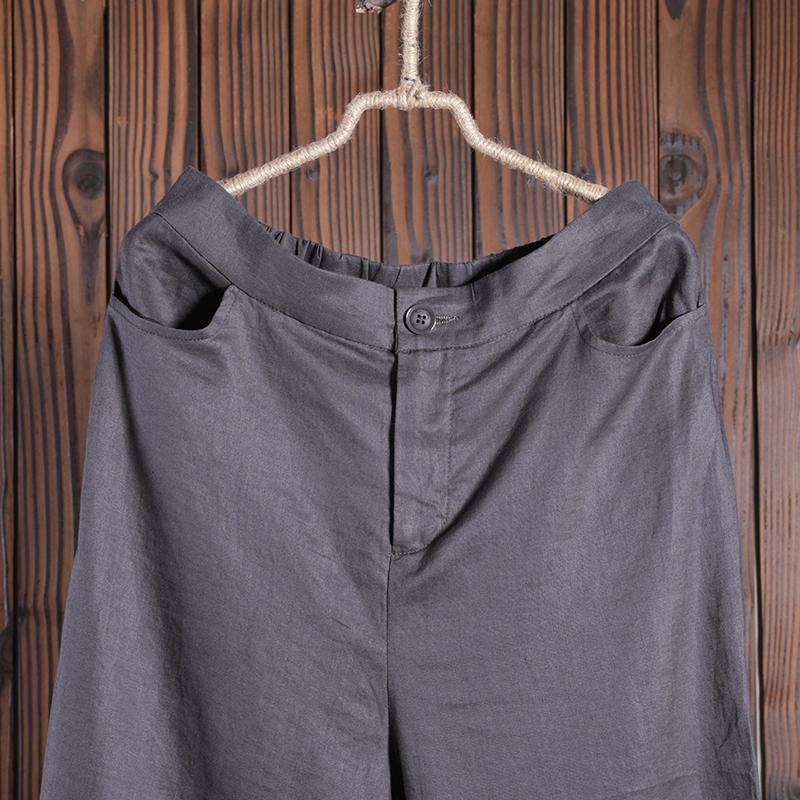 Women Spring Casual Solid Harem Pants Ankle Length Pants