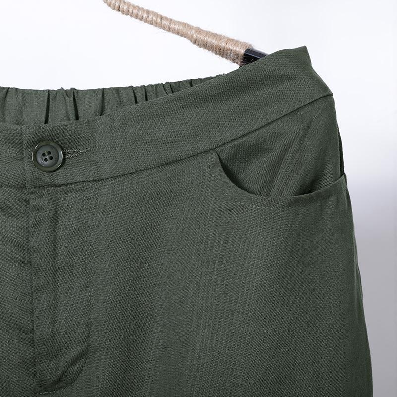 Women Spring Casual Solid Harem Pants Ankle Length Pants