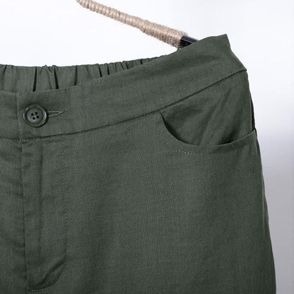 Women Spring Casual Solid Harem Pants Ankle Length Pants