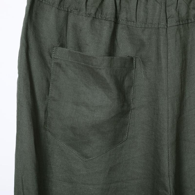 Women Spring Casual Solid Harem Pants Ankle Length Pants