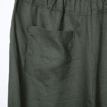 Women Spring Casual Solid Harem Pants Ankle Length Pants