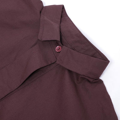 Women Spring Casual Solid Knee-Length Long Sleeve Pullover Loose Dress