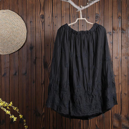 Women Spring Casual Solid Loose Skirt