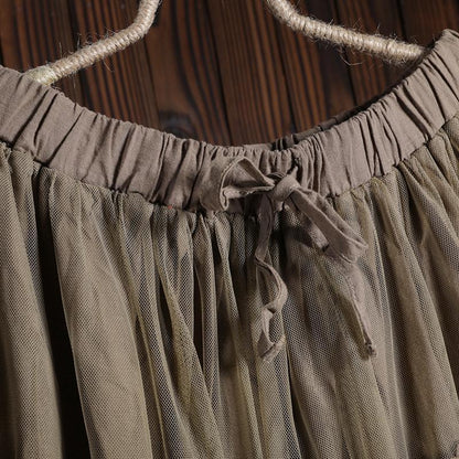 Women Spring Casual Solid Loose Skirt