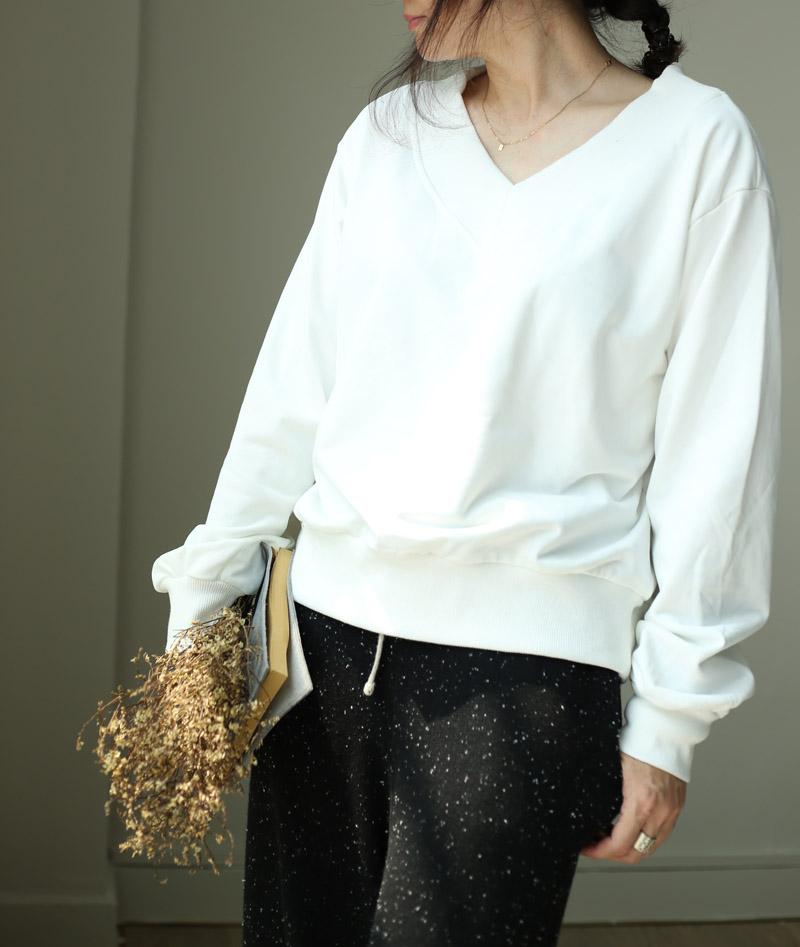 Women Spring Casual Solid Pullover Long Sleeve Sweatshirt