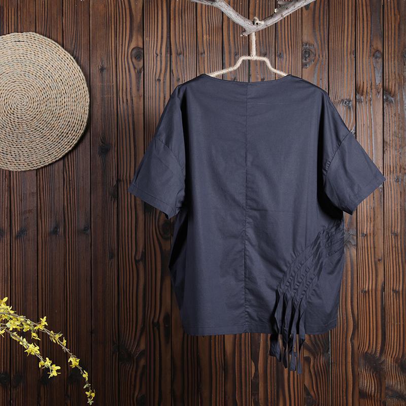 Women Spring Casual Solid Pullover Short Sleeve T-Shirt