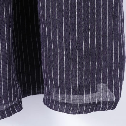 Women Spring Casual Striped Loose Long Sleeve Dress