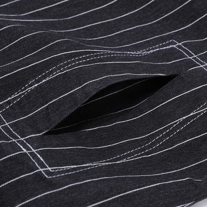 Women Spring Casual Striped Mid-Calf Cardigan Long Sleeve Loose Dress