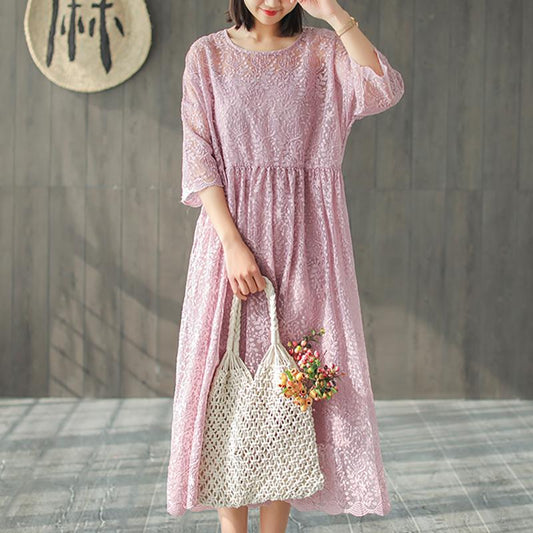 Women Spring Embroidery Vintage Loose Two Piece Set