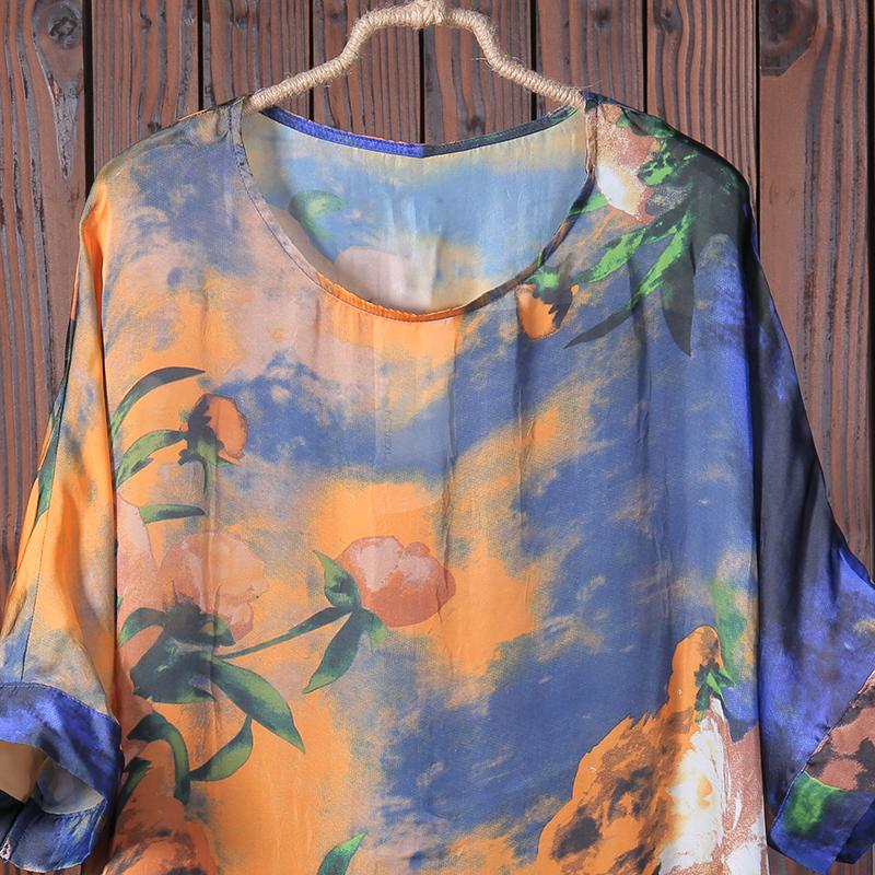 Women Spring Floral Print Chiffon Dress