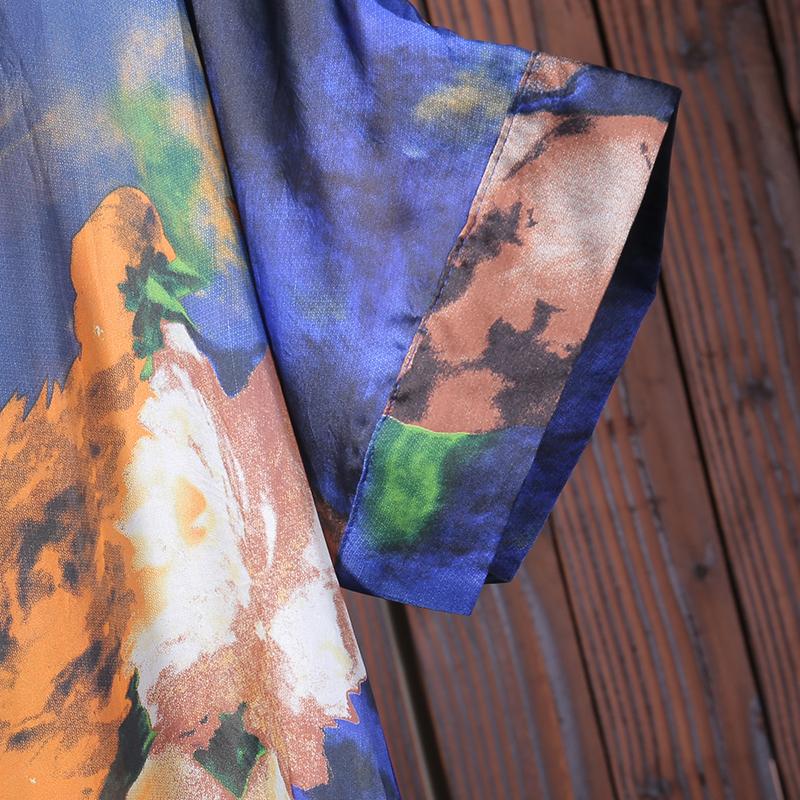 Women Spring Floral Print Chiffon Dress