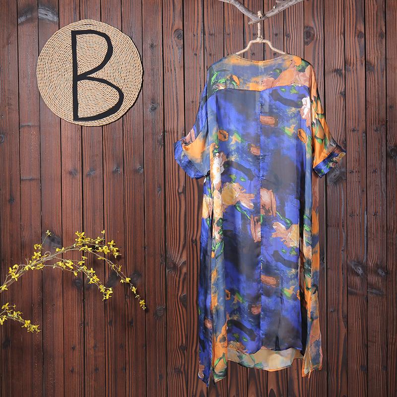 Women Spring Floral Print Chiffon Dress