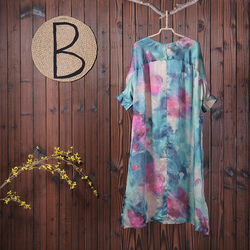 Women Spring Floral Print Chiffon Dress
