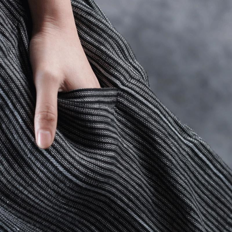 Women Spring Irregular Casual Striped Loose Pants