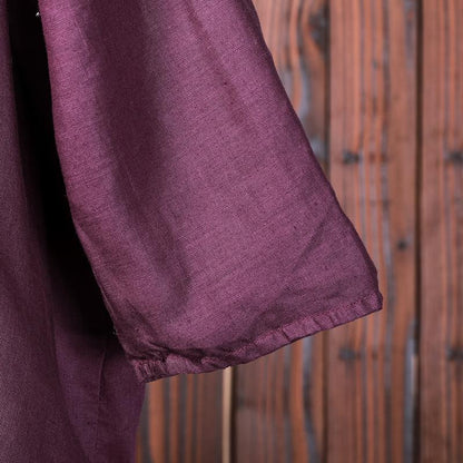 Women Spring Linen Solid Two Layer Shirt