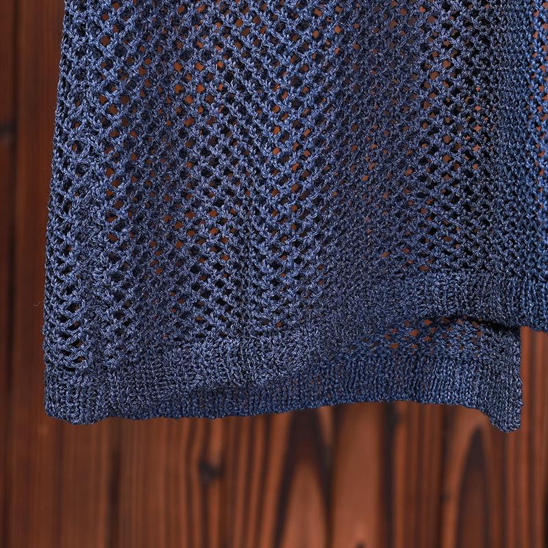 Women Spring Solid Split Loose Knitting Shirt