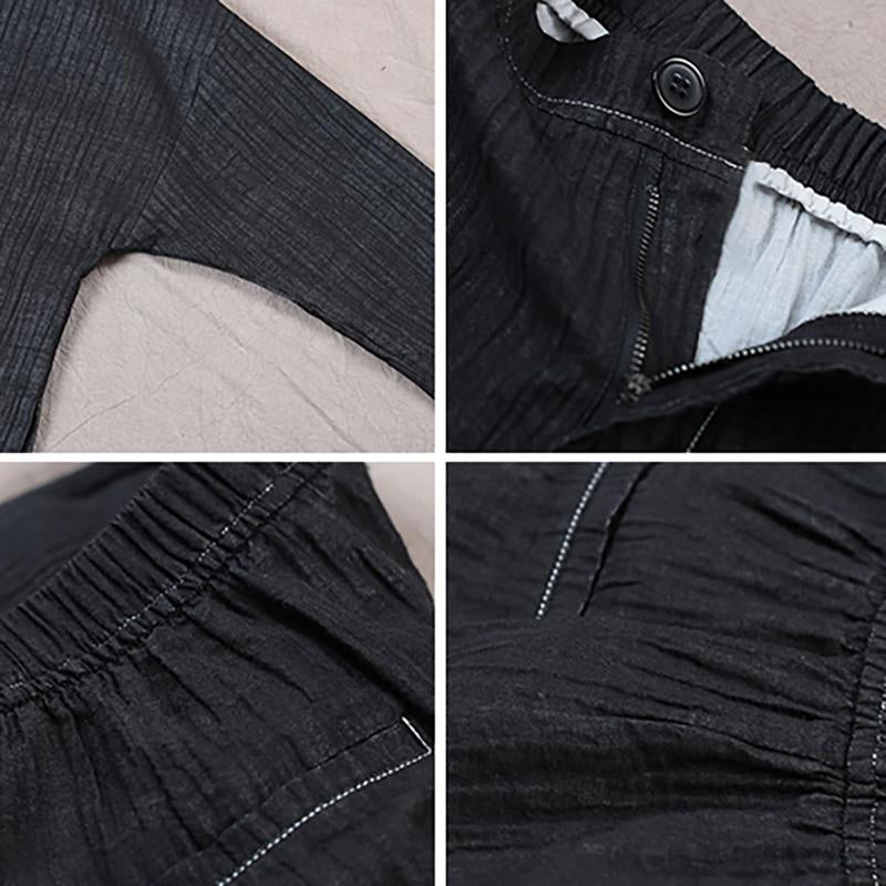 Women Spring Vintage Solid Straight Long Sleeve Cardigan Sets