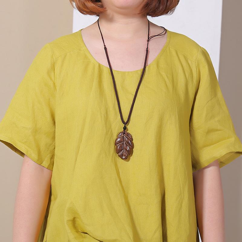 Women Summer Casual Solid Loose Short Sleeve Dress