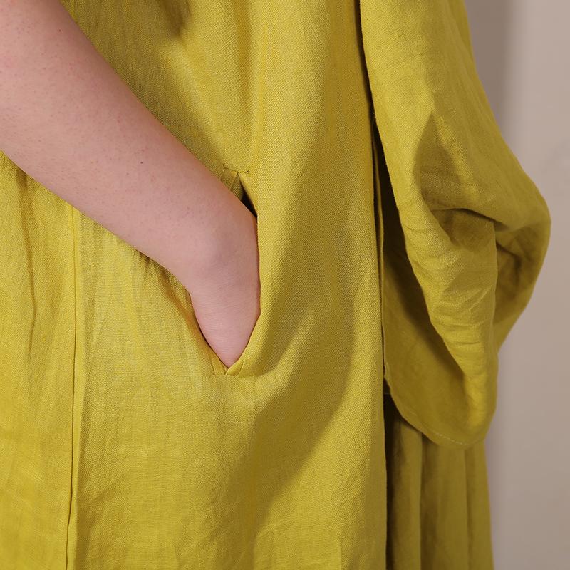 Women Summer Casual Solid Loose Short Sleeve Dress