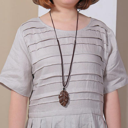 Women Summer Casual Solid Pullover Loose Short Sleeve Maxi Dress