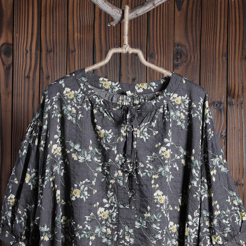 Women Summer Floral Casual Short Sleeve Loose Dress