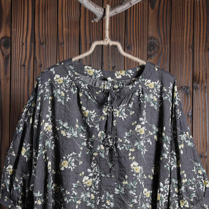 Women Summer Floral Casual Short Sleeve Loose Dress