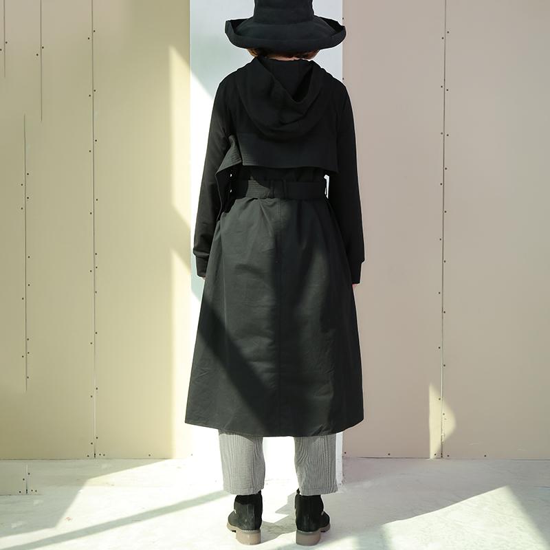 Women Winter Casual Cotton Solid Loose Long Sleeve Trench Coat