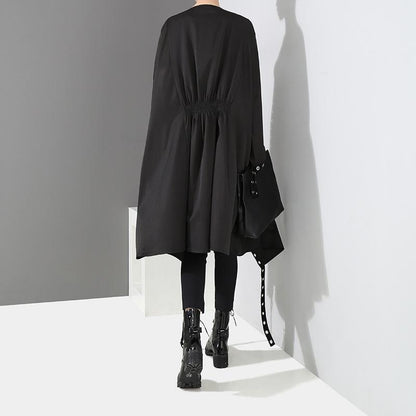 Womens Punk Metallic Cardigan Windbreaker Coat