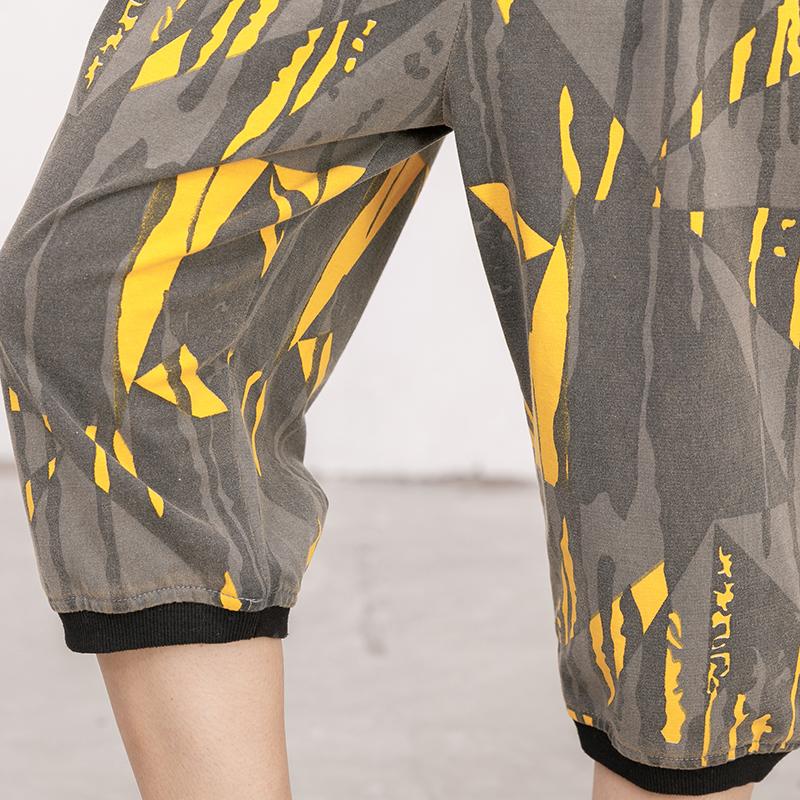 Womens Summer Geometric Casual Capri Harem Pants