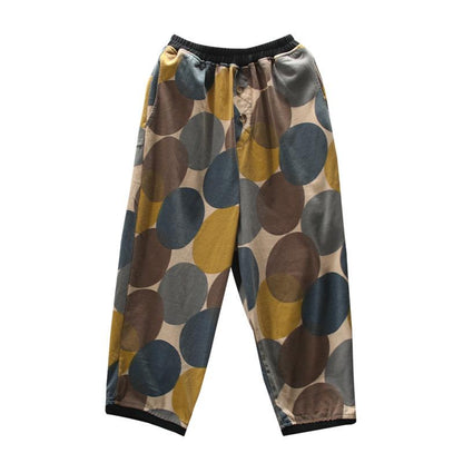 Womens Summer Geometric Casual Capri Harem Pants