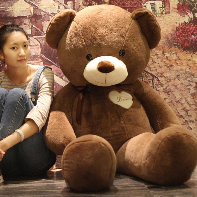 Yesbears Giant Teddy Bear Plush Toys For Girls Ultra-Soft Big Unstuffed Bear Skin Cute Doll Birthday Valentines Day Gift For Kid