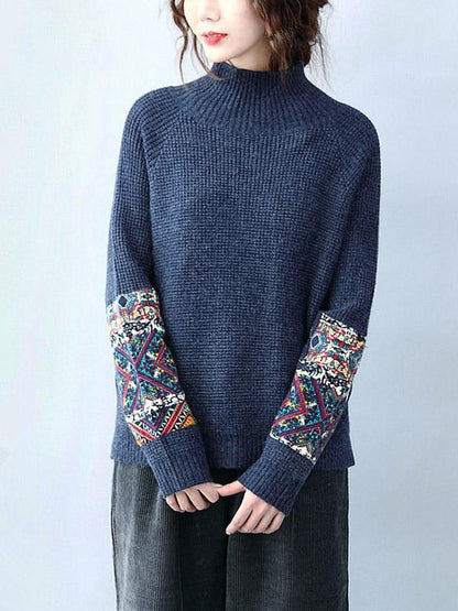 Comfortable Casual Printed Sweater