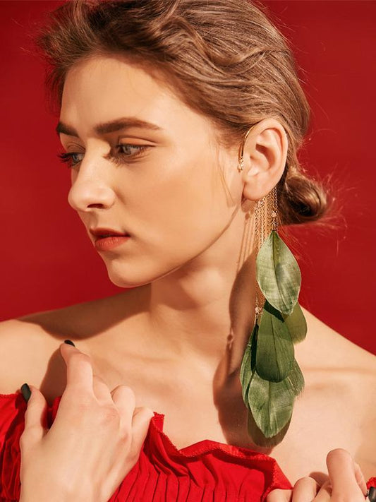 Feather Bohemia Tasseled Earrings