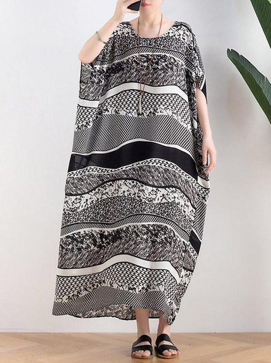 Original Printed Round-Neck Dress
