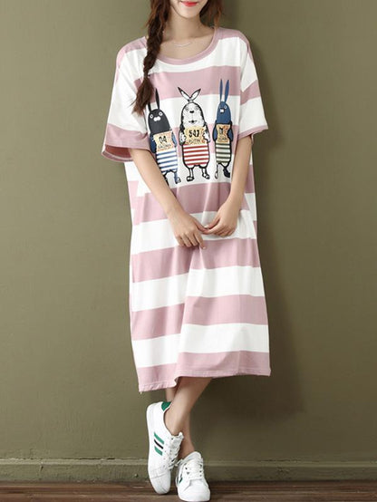 Summer Loose Oversize Striped Dress