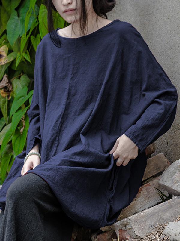 Vintage Casual Linen Cotton Tops