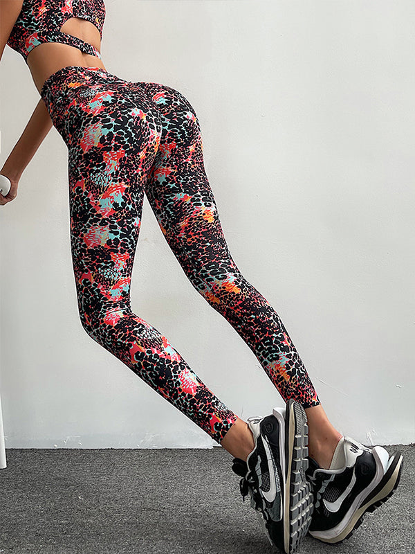 High Waisted Leopard Printed Leggings